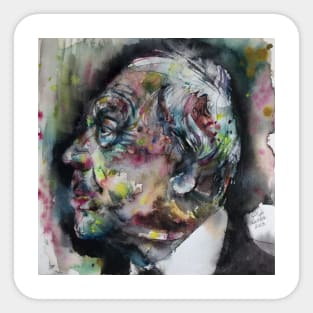 BORGES - watercolor portrait .6 Sticker